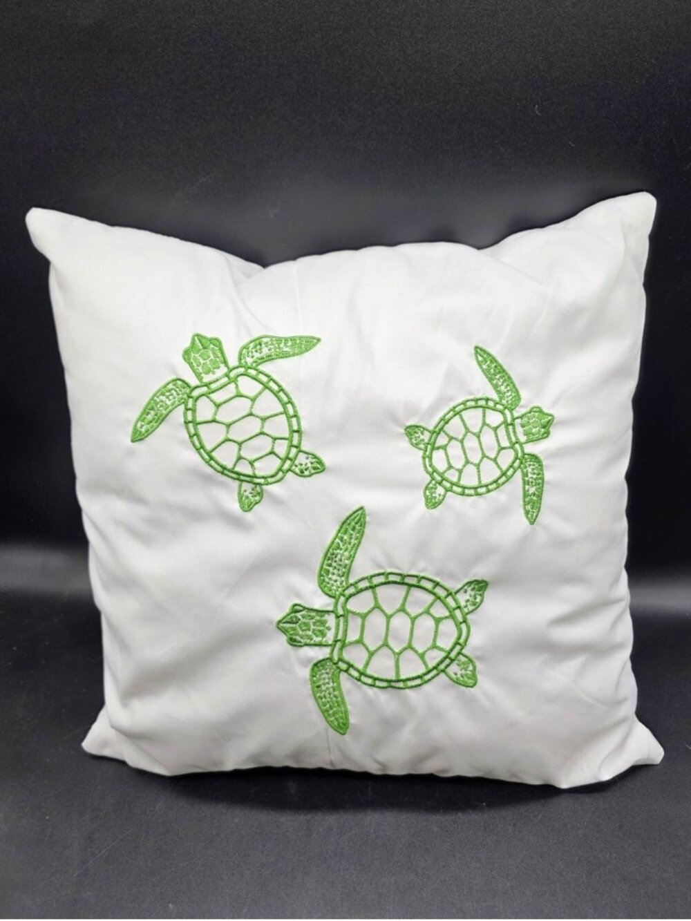 Sweet Swimming Turtle Trio Toss Accent Pillow Beach Summer Sea Turtle Tortoise